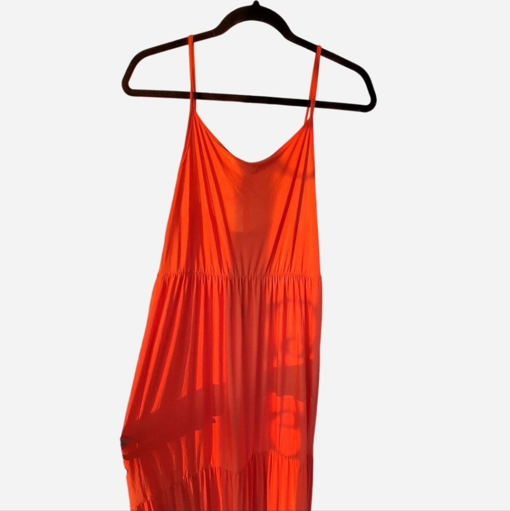 BooHoo- Vibrant Orange Spaghetti Strap Dress